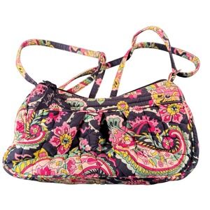 Vera Bradley Java Blue Quilted Mini Shoulder Bag‎ Small Retired Java Blue print